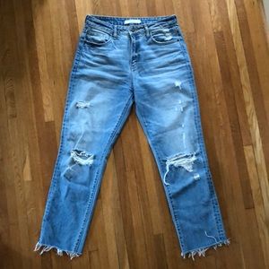 Vici Collection high rise distressed denim